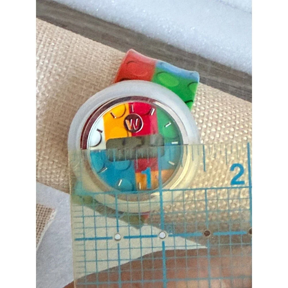 Watchitude Slap Watch Building Blocks Brick Print Digital Kids Silicone Band